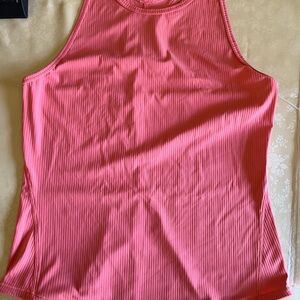 Lululemon Athletica Orange Ribbed Sleeveless Tank Top
